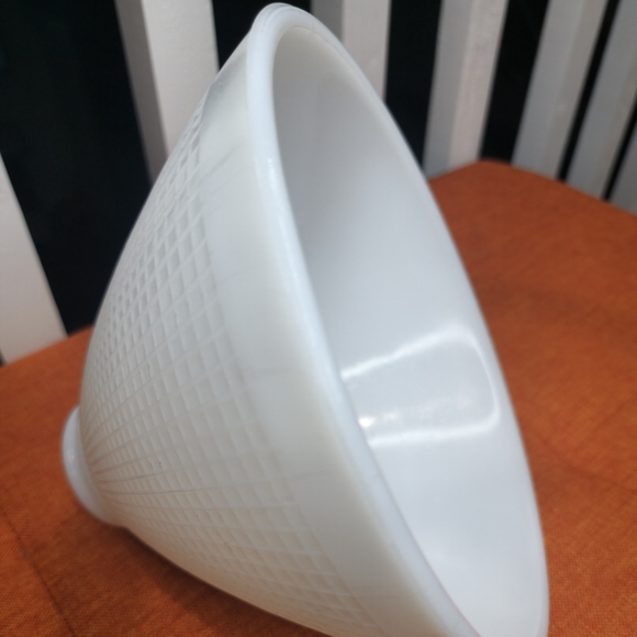 Waffle Light SHADE Vintage 8" White Milk Glass Floor Lamp Torchiere Diffuser - Picture 1 of 4